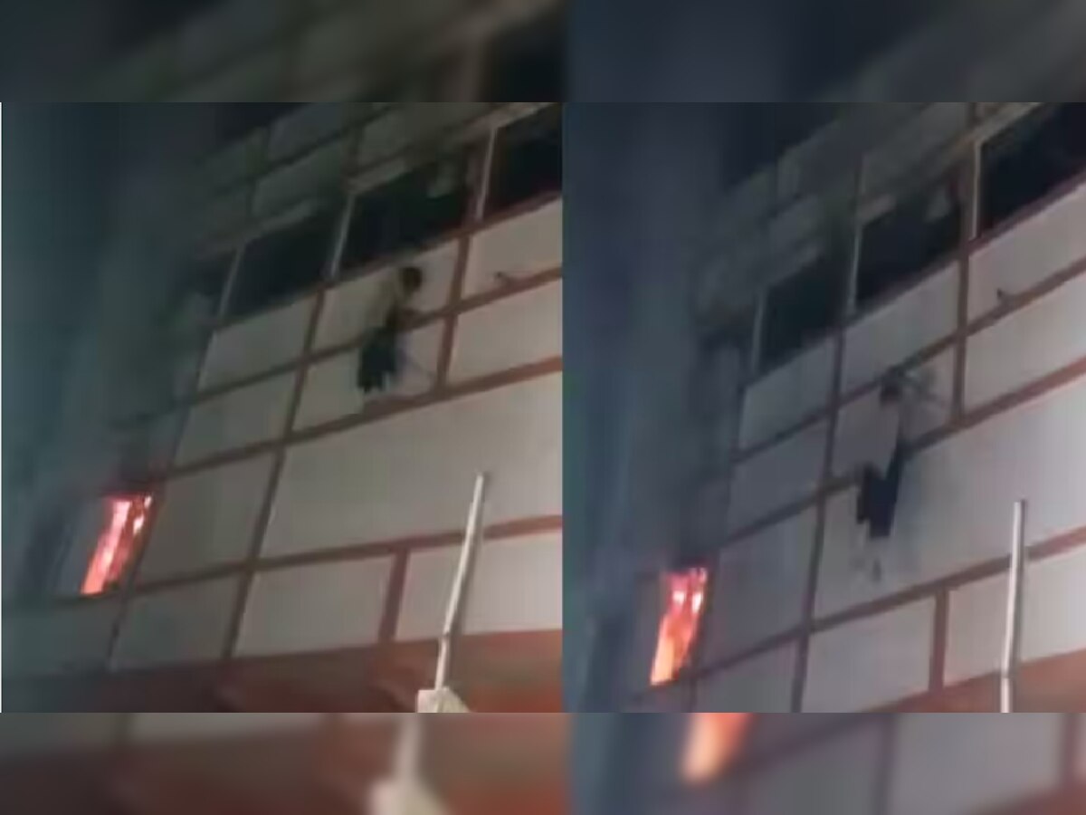 नवादा में शॉर्ट सर्किट से चार मंजिला मकान में लगी आग, जान बचाने के लिए खिड़की से कूदी महिला 
