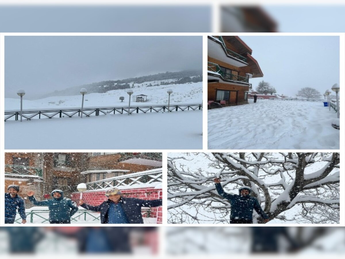 Uttarakhand snowfall 2023: उत्तराखंड में चांदी सी चमक रही पहाड़ियां, बर्फबारी देख झूमे पर्यटक, मन मोह लेंगी ये तस्वीरें