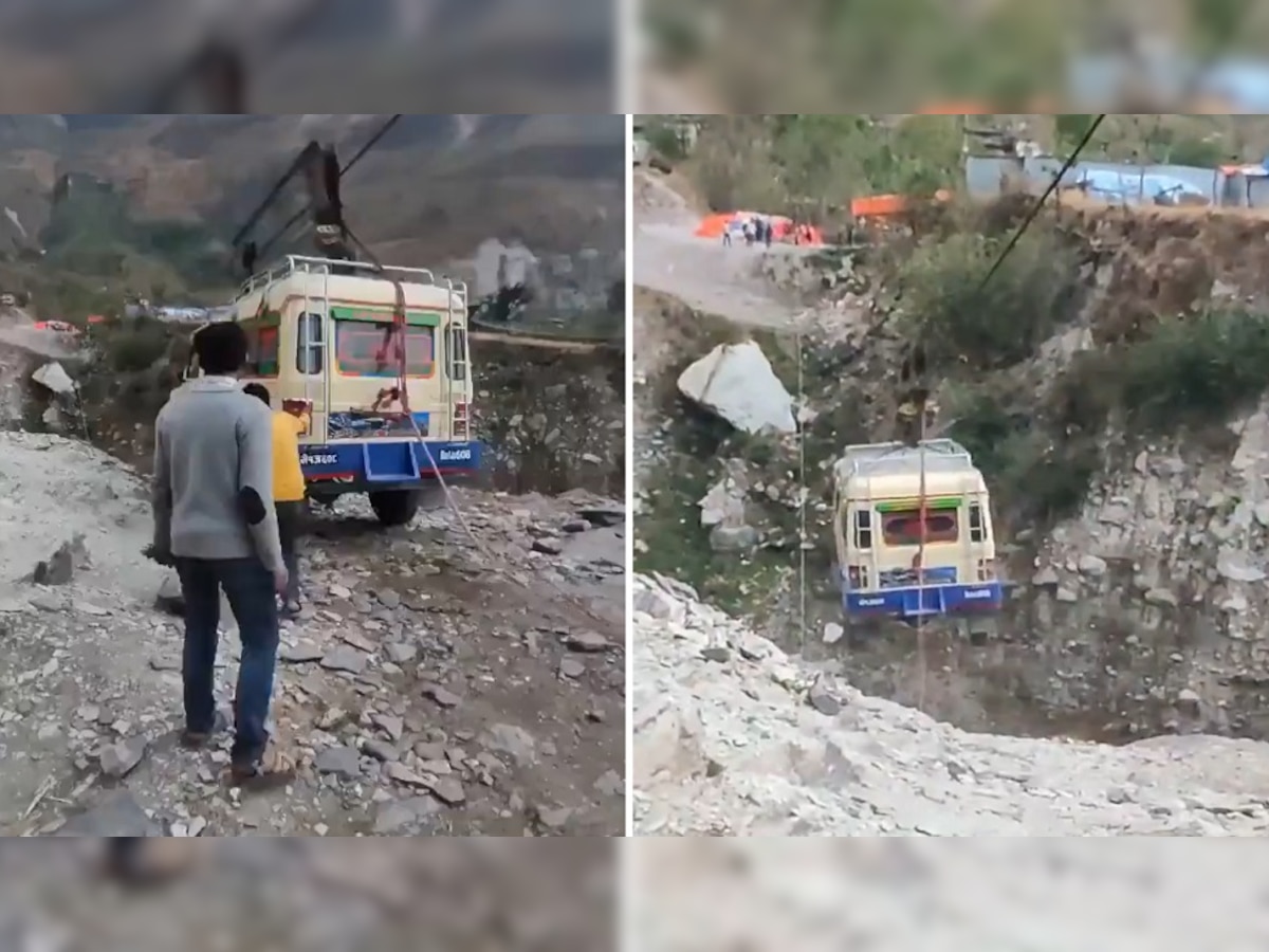 Ropeway पर अचानक उड़ने लगी बस, पहाड़ी पार करने के लिए जबरदस्त जुगाड़