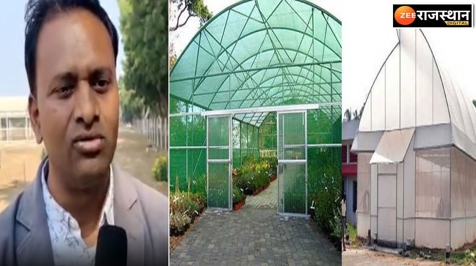 Kajri developed net house on the lines of poly house farmers