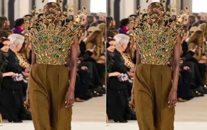 Paris fashion week 2023 models ramp walk in animal inspired dresses ...