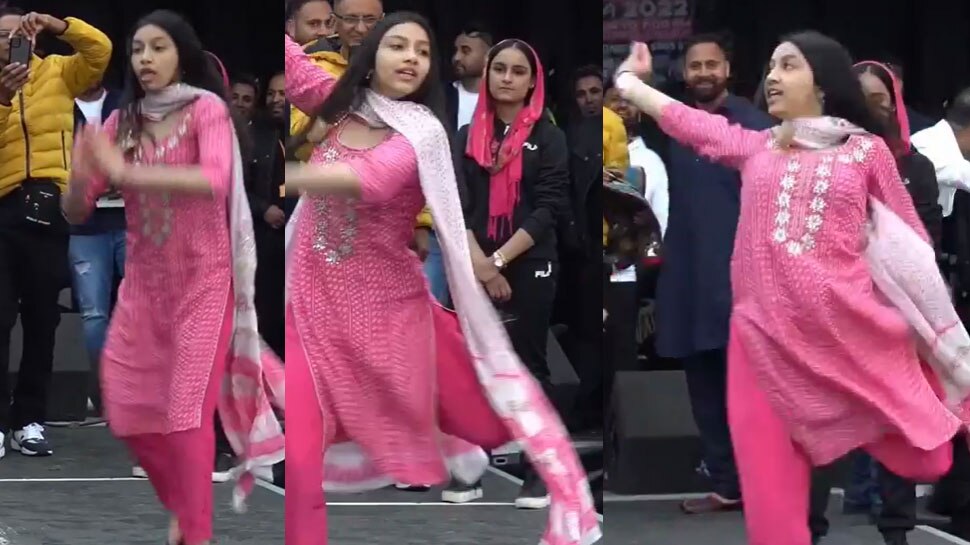 Video: भरे बाजार में लड़की ने हचक के किया 'भांगड़ा डांस', खड़े होकर देखने लगे सभी लोग