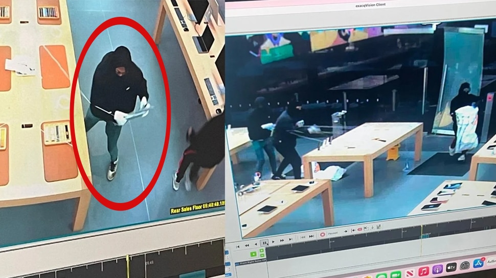 Thieves entered the Apple Store at 5 am, took away iPhones worth lakhs of rupees in a sack;  Video went viral