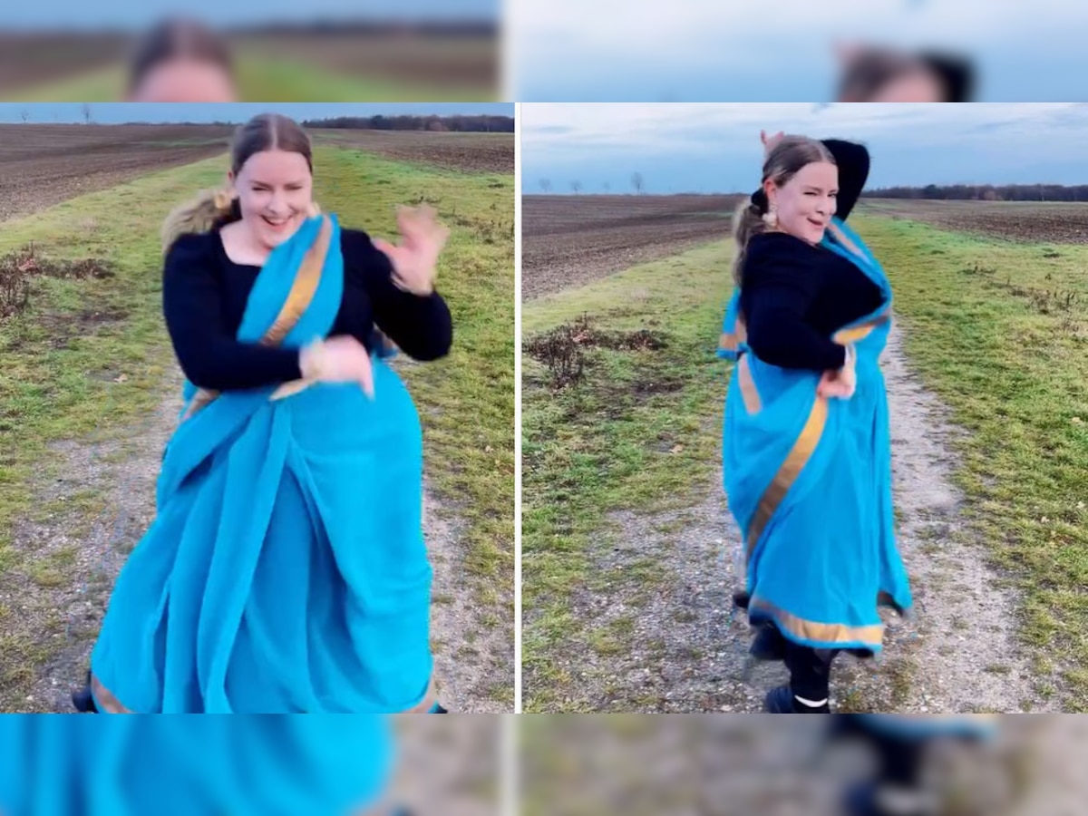 Video: जर्मन लड़की ने साड़ी पहनकर खेत में किया ऐसा डांस, लोग बोले- आय हाय, आग लगा दी