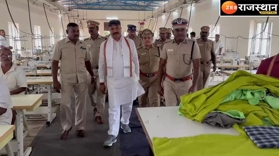 Rajasthan news Jail Minister visits Prison Market in Puzhal Jail