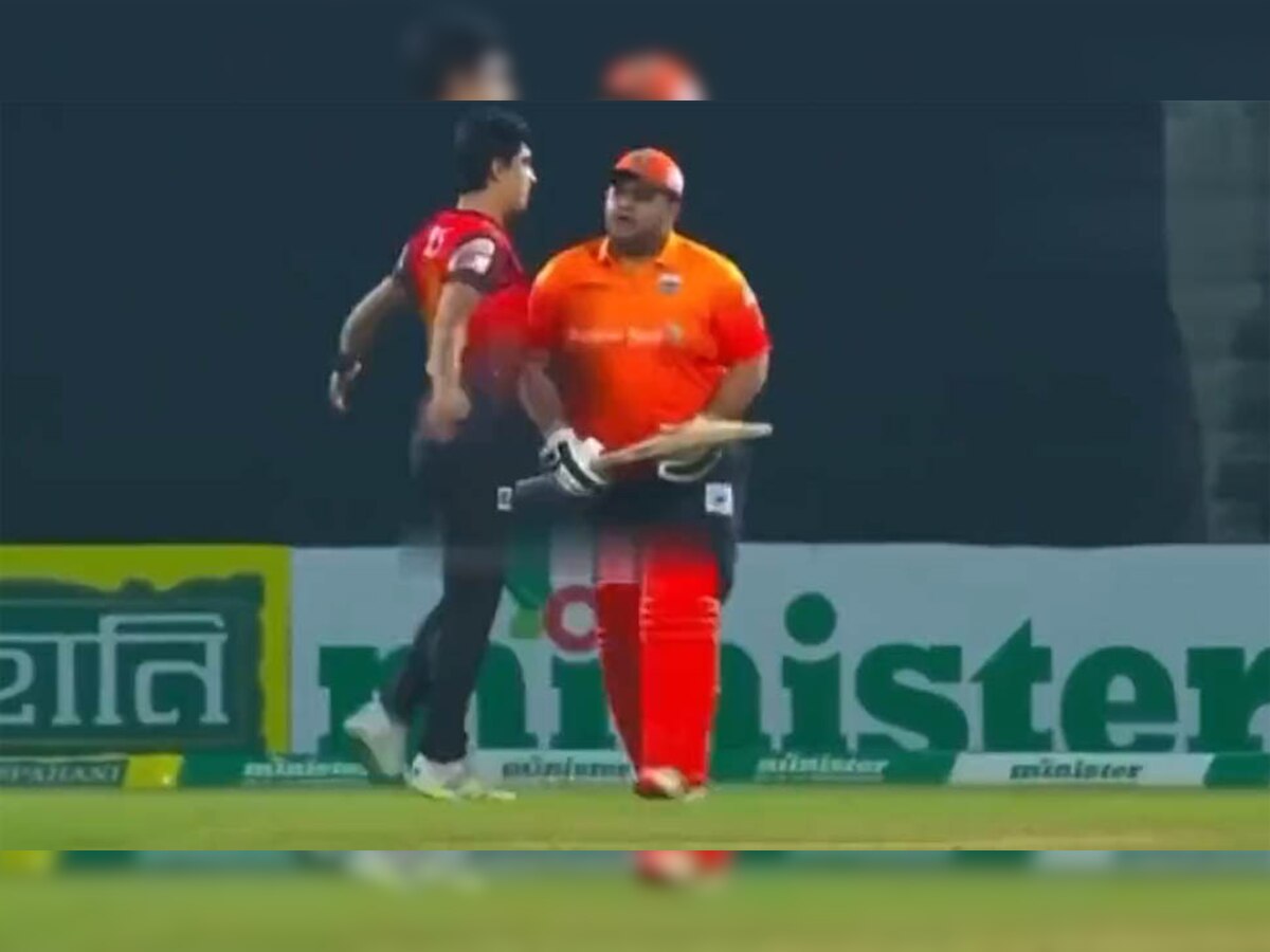 VIDEO: इस भारी-भरकम खिलाड़ी से भिड़ गए नसीम शाह; जवाब में मिला धक्का और हो गए ट्रोल