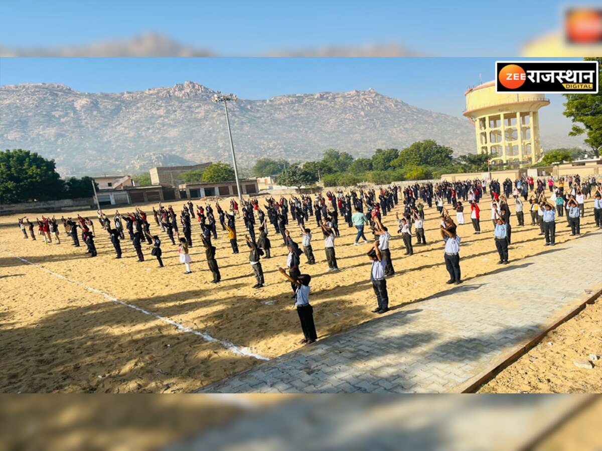 जालोर: शहीद भगत सिंह स्टेडियम में सामुहिक सूर्य नमस्कार कार्यक्रम का हुआ आयोजन 