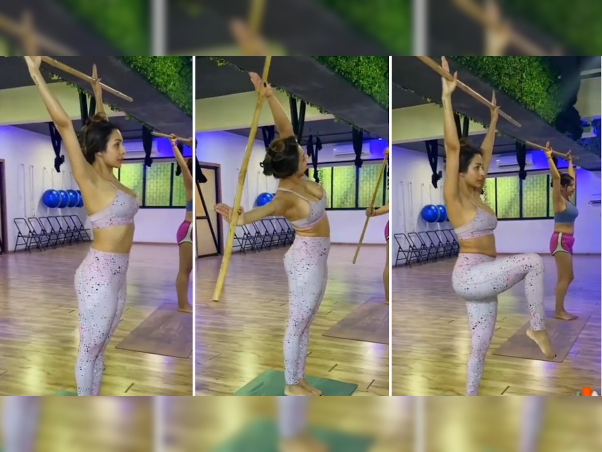 Malaika Arora: डंडा लेकर Yoga करती हैं मलाइका अरोड़ा, पेट की चर्बी हो जाती है गायब