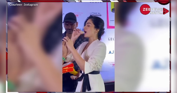 Sexy Rashmika Mandanna Eat Sweet In Funny Way People Demand Her To