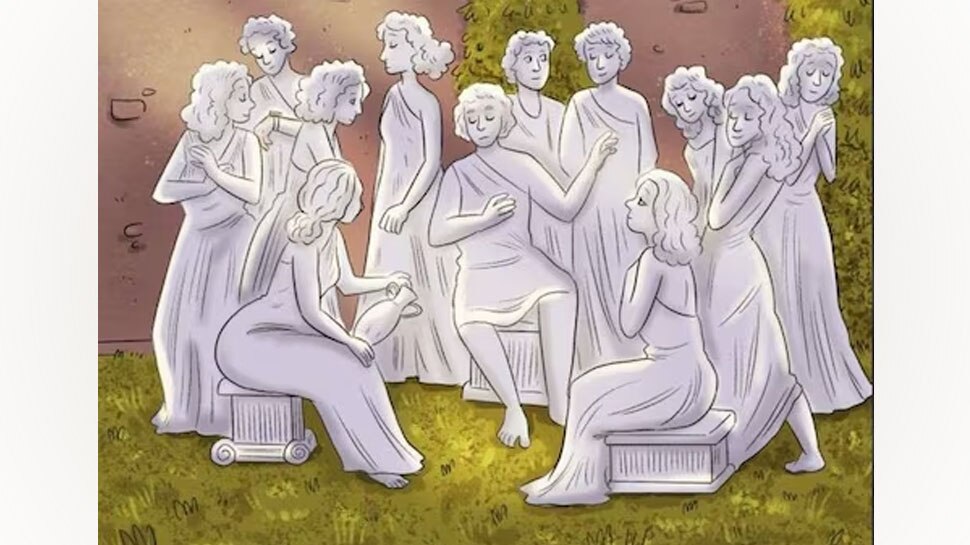 Optical Illusion Test Can you spot human between Statues Optical Illusion स्टेच्यू की भीड़