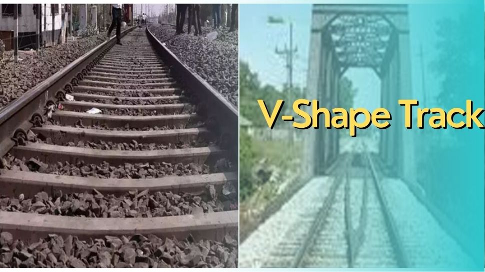why did a v shape track in the middle of the railway track Indian