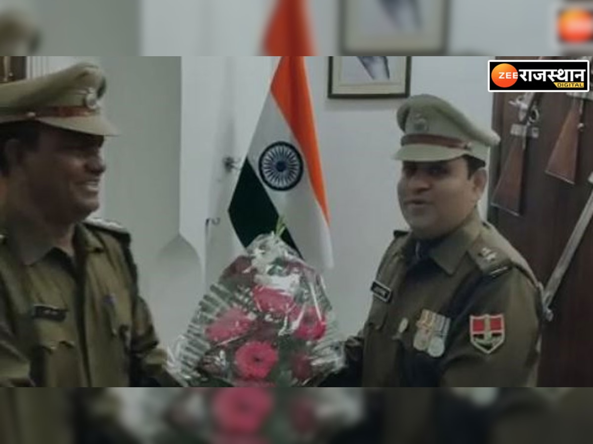 अलवर के नए SP बने आनंद शर्मा, गार्ड ऑफ ऑनर के साथ पुलिस जवानों ने दी सलामी 