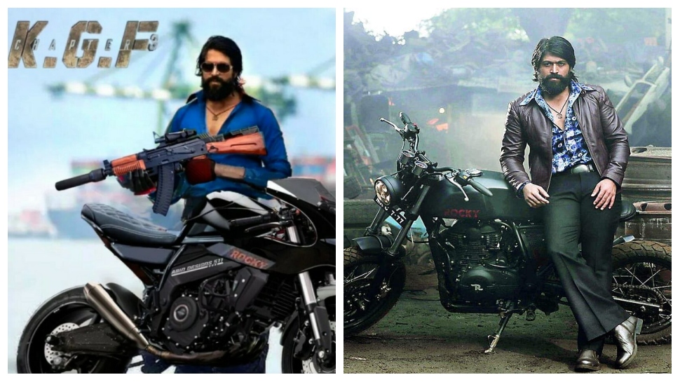 KGF Rocky Bhai aka yash bike modified royal enfield himalayan know ...
