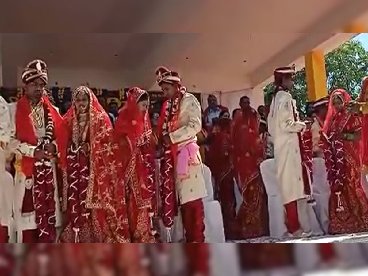 Dholpur: बाड़ी के सामूहिक विवाह समारोह में 25 जोड़ों ने एक साथ लिए सात फेरे