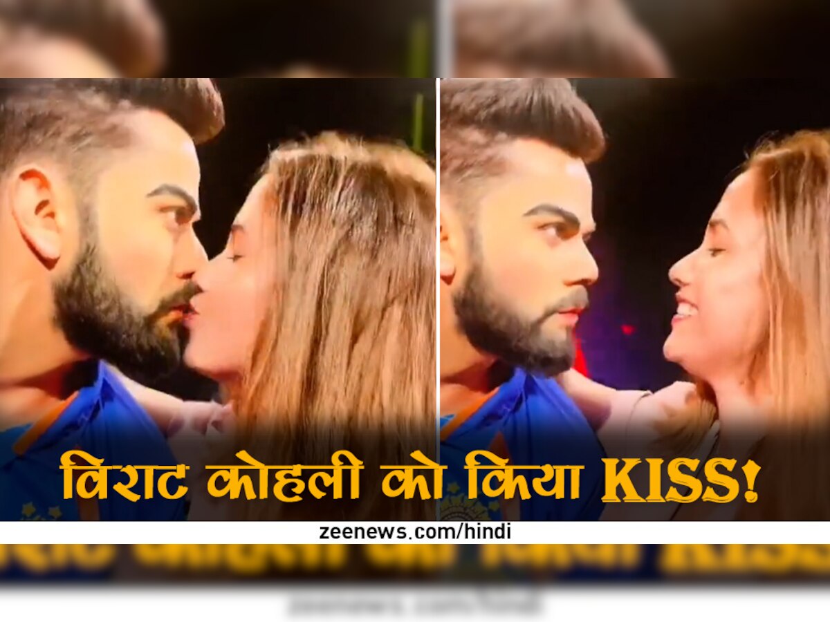 Virat Kohli के स्टैच्यू को KISS करने लगी लड़की, Video देखकर लोग बोले- अनुष्का भाभी को बुलाओ...