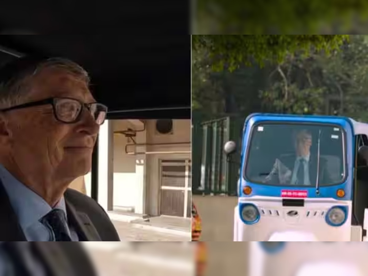 बिल गेट्स ने चलाया महिंद्रा का इलेक्ट्रिक रिक्शा, भारत के लिए कह दी ये बात, वीडियो हो गया वायरल