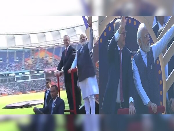 PM Modi enthralls Crowd in IND vs AUS 4th test: पीएम मोदी के पहुंचने पर कुछ ऐसा रहा नजारा, देखें वीडियो