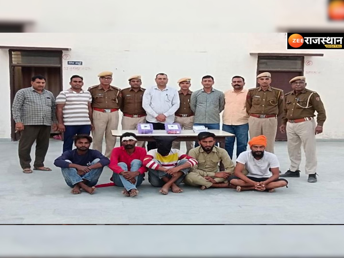 Sriganganagar News: चूनावढ़ पुलिस की बड़ी कार्रवाई, पिस्तौल और जिंदा कारतूस सहित पांच आरोपीयों को किया गिरफ्तार 