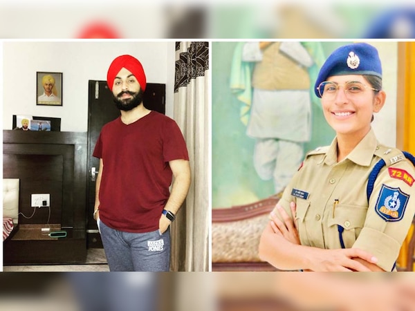 पंजाब के शिक्षा मंत्री हरजोत बैंस और आईपीएस अधिकारी ज्योति यादव 