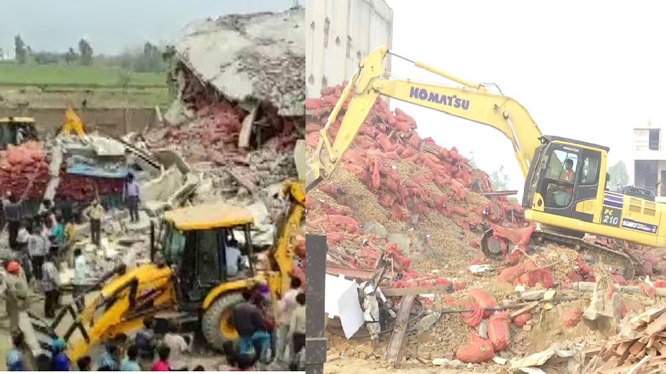 cold storage collapse in sambhal UP six laborers died under debris ...