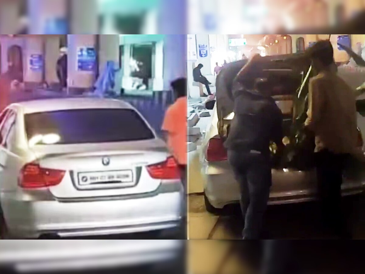 Watch: नागपुर में BMW कार से गमलों की चोरी, दो लोग आए और बीच सड़क से उठा ले गए