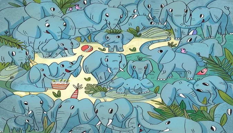 Optical Illusion: बाज जितनी अगर तेज है नजर? हाथी के झुंड में छिपा है गैंडे का बच्चा..पहचान कर बताइए