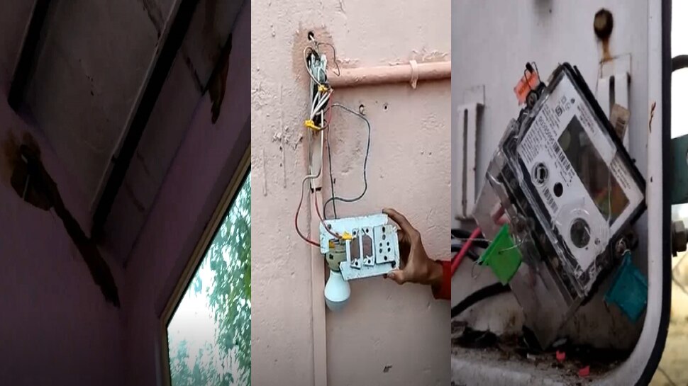 Rewari: मकान पर गिरी आसमानी बिजली, छत में हुआ गड्ढा, बिजली का मीटर टूटा, प्लग भी हुए चकनाचूर