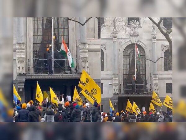 लंदन में भारतीय झंडे का अपमान, खालिस्तानी समर्थकों ने हाई कमीशन पर किया हंगामा, देखिए VIDEO