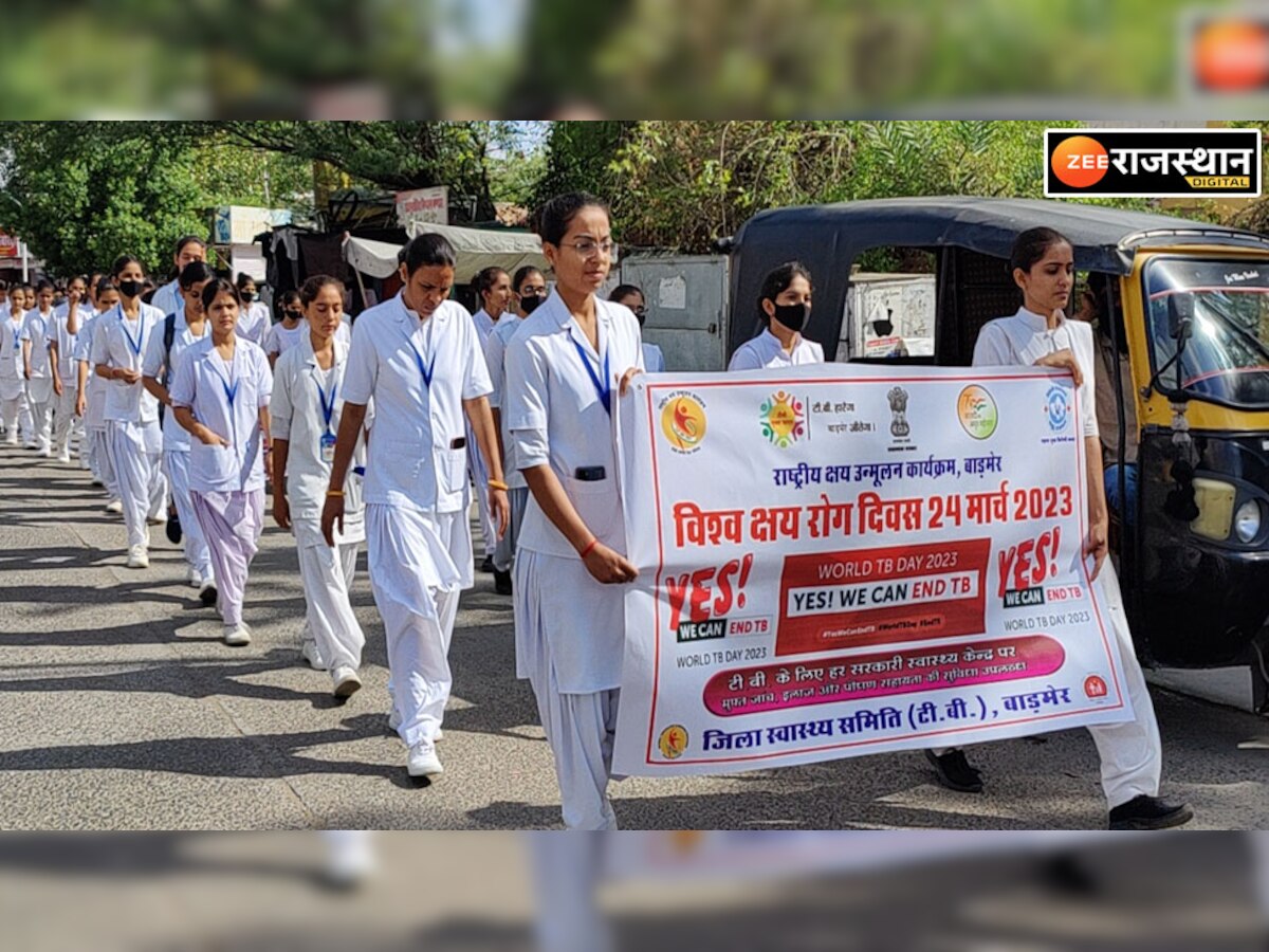  बाड़मेर में टीबी जागरूकता रैली का आयोजन,टीबी रोकथाम उन्मूलन कार्यक्रम में जिला प्रदेश में दूसरे पायदान पर