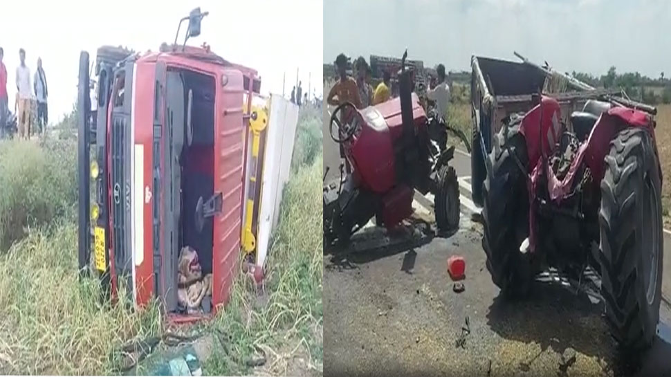 Baran News truck carrying CNG cylinders collided with tractor tractor ...
