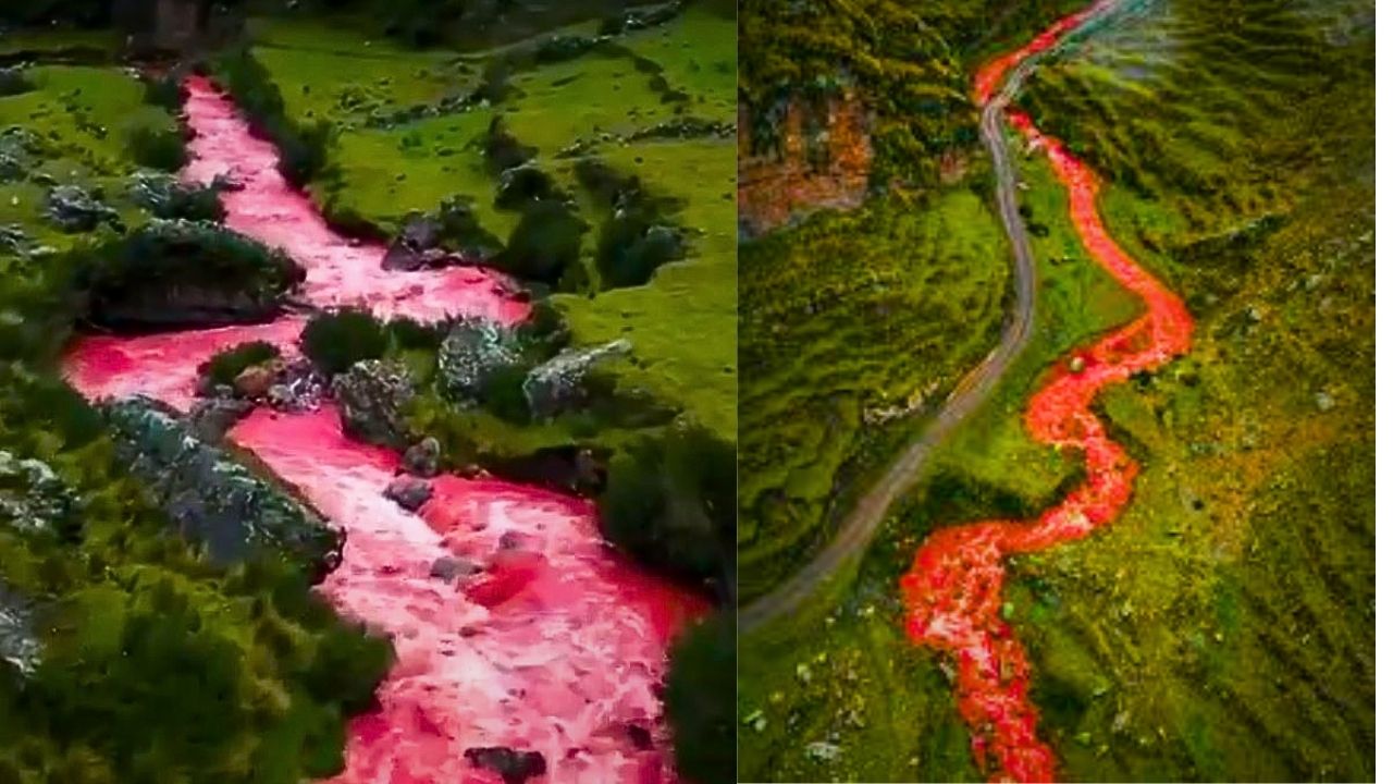 VIDEO: यहां है खूनी रंग की नदी, पानी की धारा देख कह उठेंगे आप- &#039;गर फिरदौस जमीअस्त&#039;