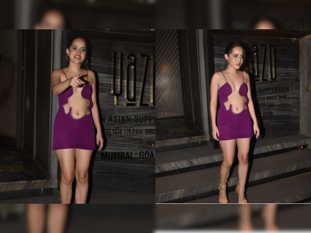 Sexy Seductive Urfi Javed Without Bra Wears Bold Revealing Dress Uorfi Shows Sizzling Body In 7784