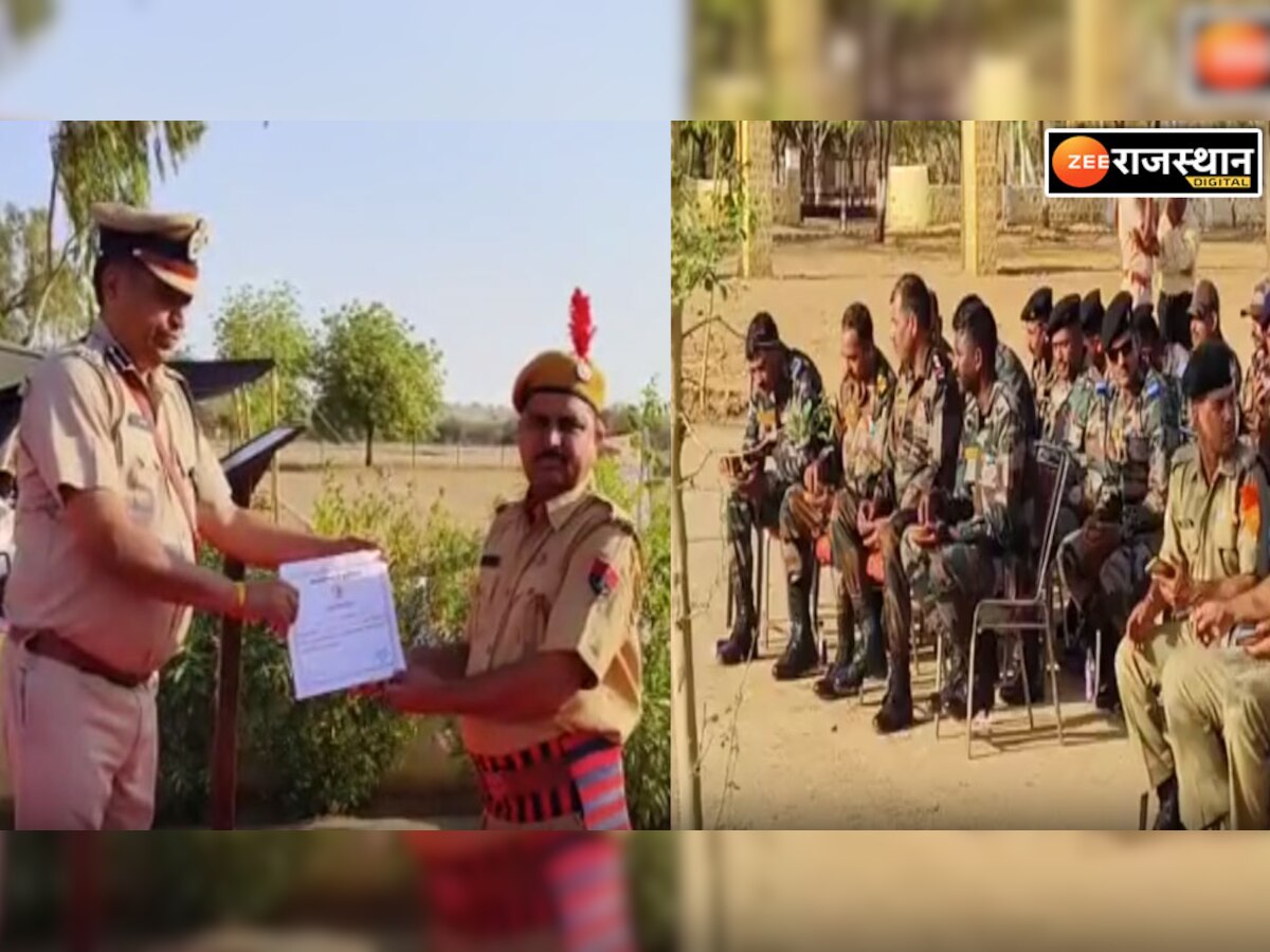 Jaisalmer news:राजस्थान पुलिस स्थापना दिवस पर परेड का आयोजन, BSF जवान रहे मौजूद
