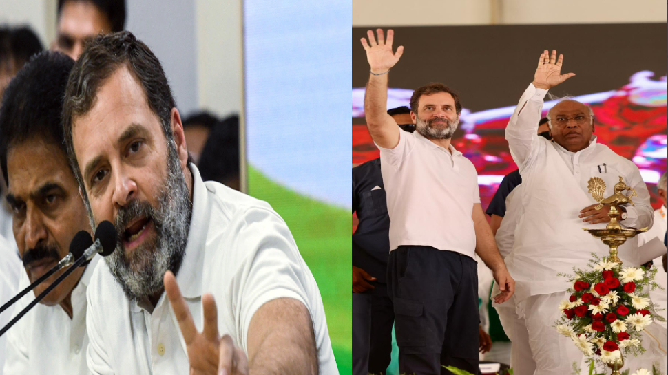 कोलार में राहुल गांधी की चुनावी हुंकार; BJP और अडानी पर जमकर बरसे, कर्नाटक में किया जीत का दावा कोलार में राहुल गांधी की चुनावी हुंकार; BJP और अडानी पर जमकर बरसे, कर्नाटक में किया जीत का दावा