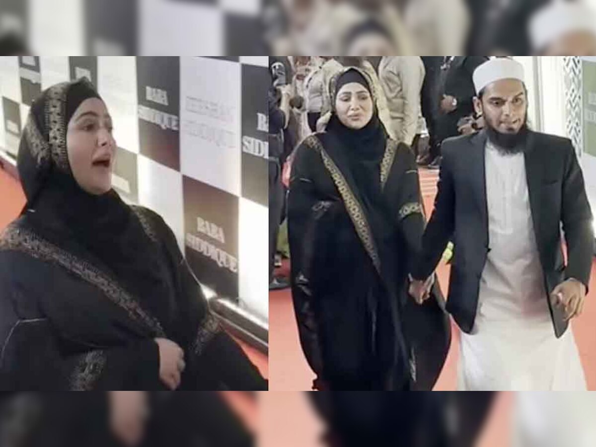 प्रेग्नेंट सना खान को पति अनस ने बुरी तरह खींचा, बाबा सिद्दीकी की इफ्तार पार्टी का Video Viral 