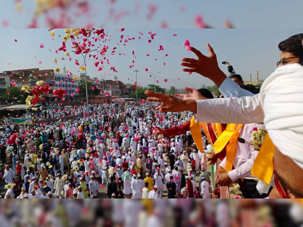 जयपुर के ईदगाह पर बड़ी नमाज अदा की गई, प्रदेश में शांति और खुशहाली की गई दुआएं