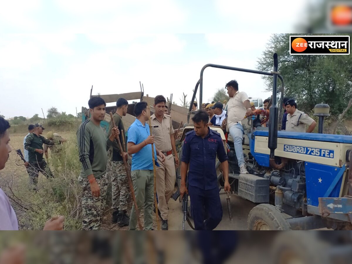 धौलपुर: एसपी ने 15 किलोमीटर पीछा कर बजरी से भरे दो ट्रैक्टर ट्रॉली पकड़े,एक माफिया हिरासत में