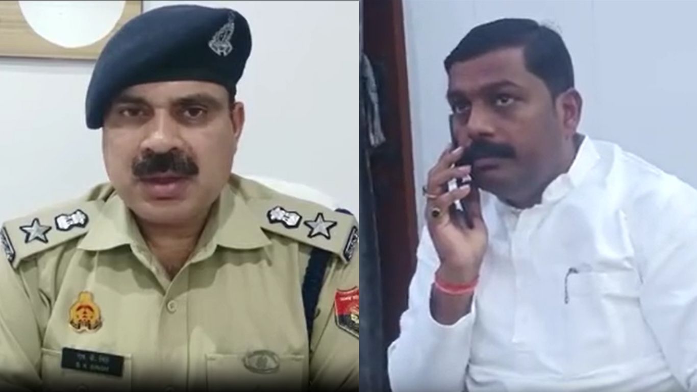 jaunpur Fierce confrontation with police and MLA Lucky Yadav know the