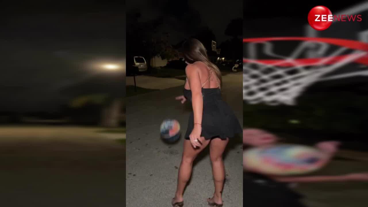 miami model francia james played basketball in high heels expose her