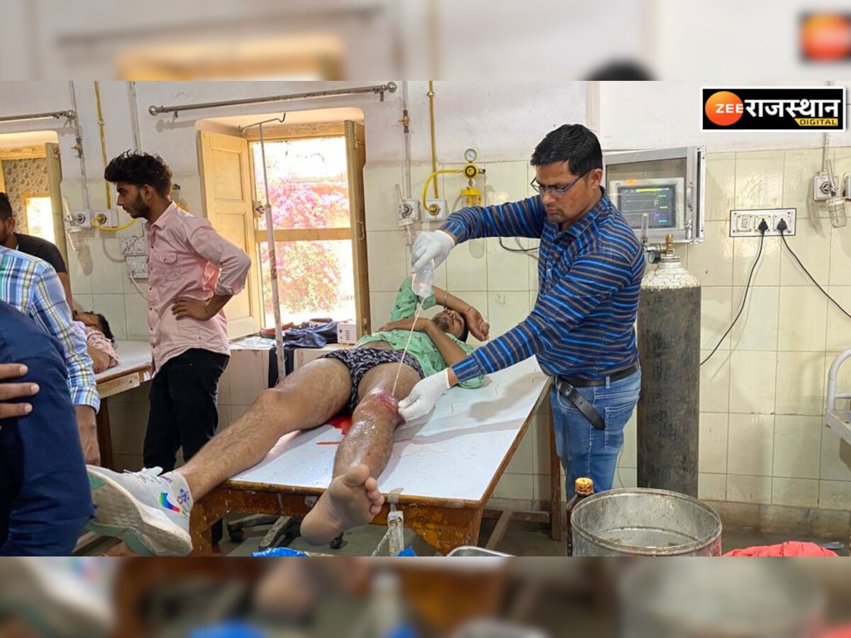 नागौर: जूसरी-कुचामन बाईपास पर बाइक और कार में हुई भिड़ंत,3  घायल