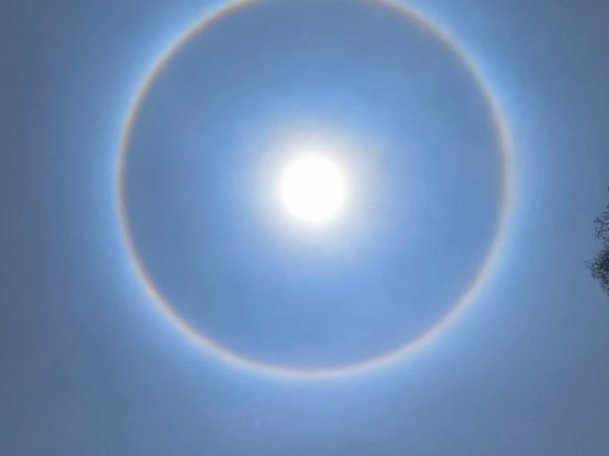 Ring on Sun: क्या होता है Sun Halo, जिसे देखकर लोगों की फटी रह गई आंखें