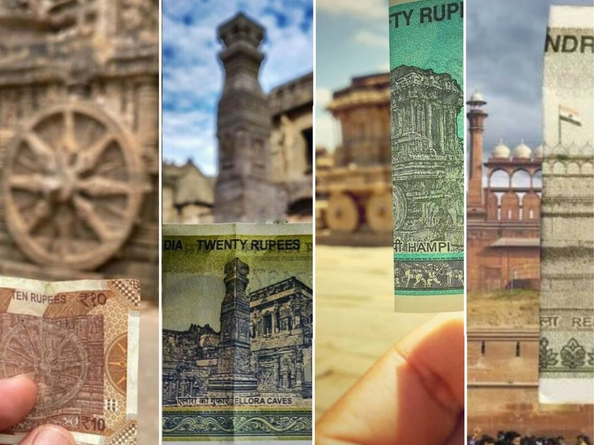 indian historical places printed on rupees note currency | रुपए के किस ...