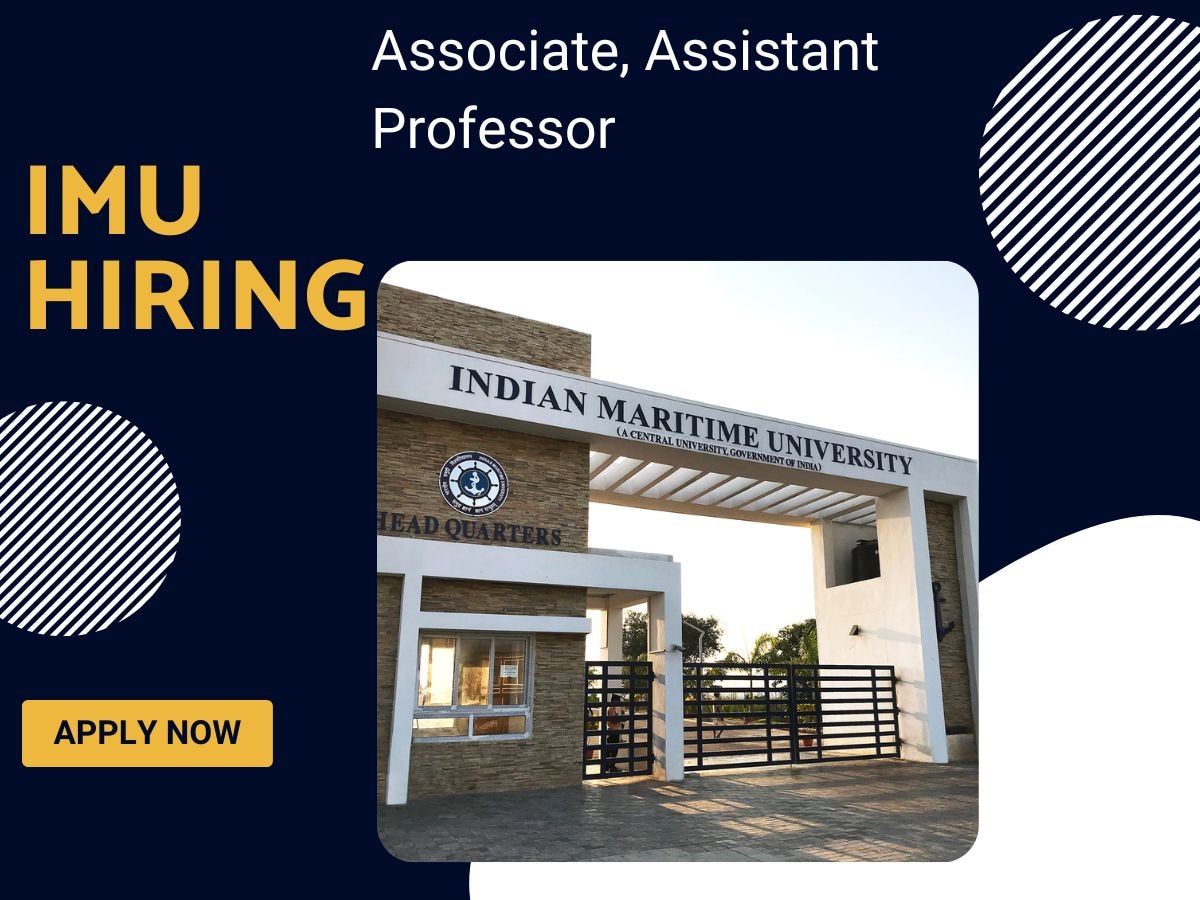 भारतीय समुद्री विश्वविद्यालय में प्रोफेसर पदों पर हो रही भर्ती, 4 मई तक कर दें अप्लाई, ये रही तमाम डिटेल्स