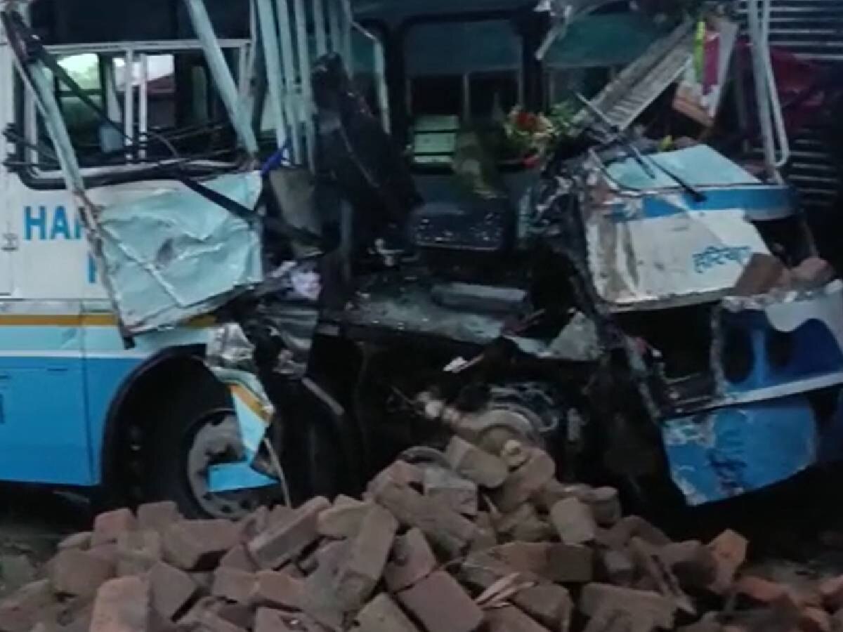 हरियाणा रोडवेज की बस हिमाचल में पेड़ से टकराई, कंडक्टर की मौत, 6 घायल
