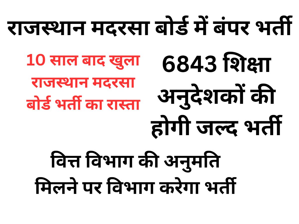 Madarsa Board Recruitment 2023: राजस्थान मदरसा बोर्ड में बंपर भर्ती, जानें किन-किन पदों पर है मौका