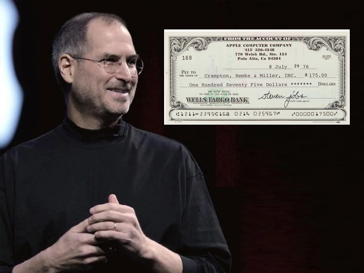 Steve Jobs ने किया था 14 हजार रुपये के चेक पर साइन, नीलामी में बिका इतने लाख में; देख लोग हैरान