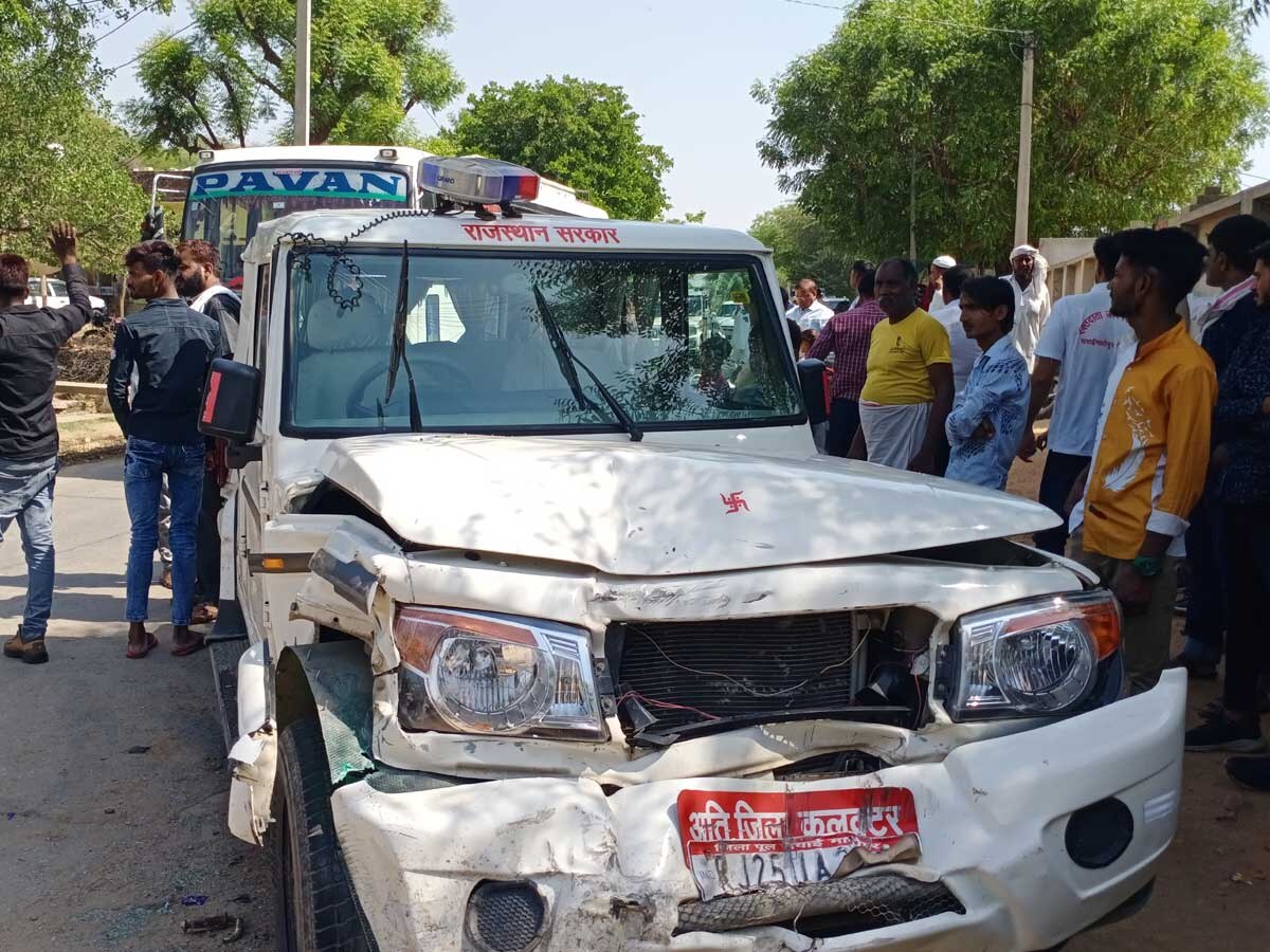 Sawai Madhopur: मथुरा मेगा हाई-वे पर सिटी एडीएम की गाड़ी को पिकअप ने मारी टक्कर, लगा जाम