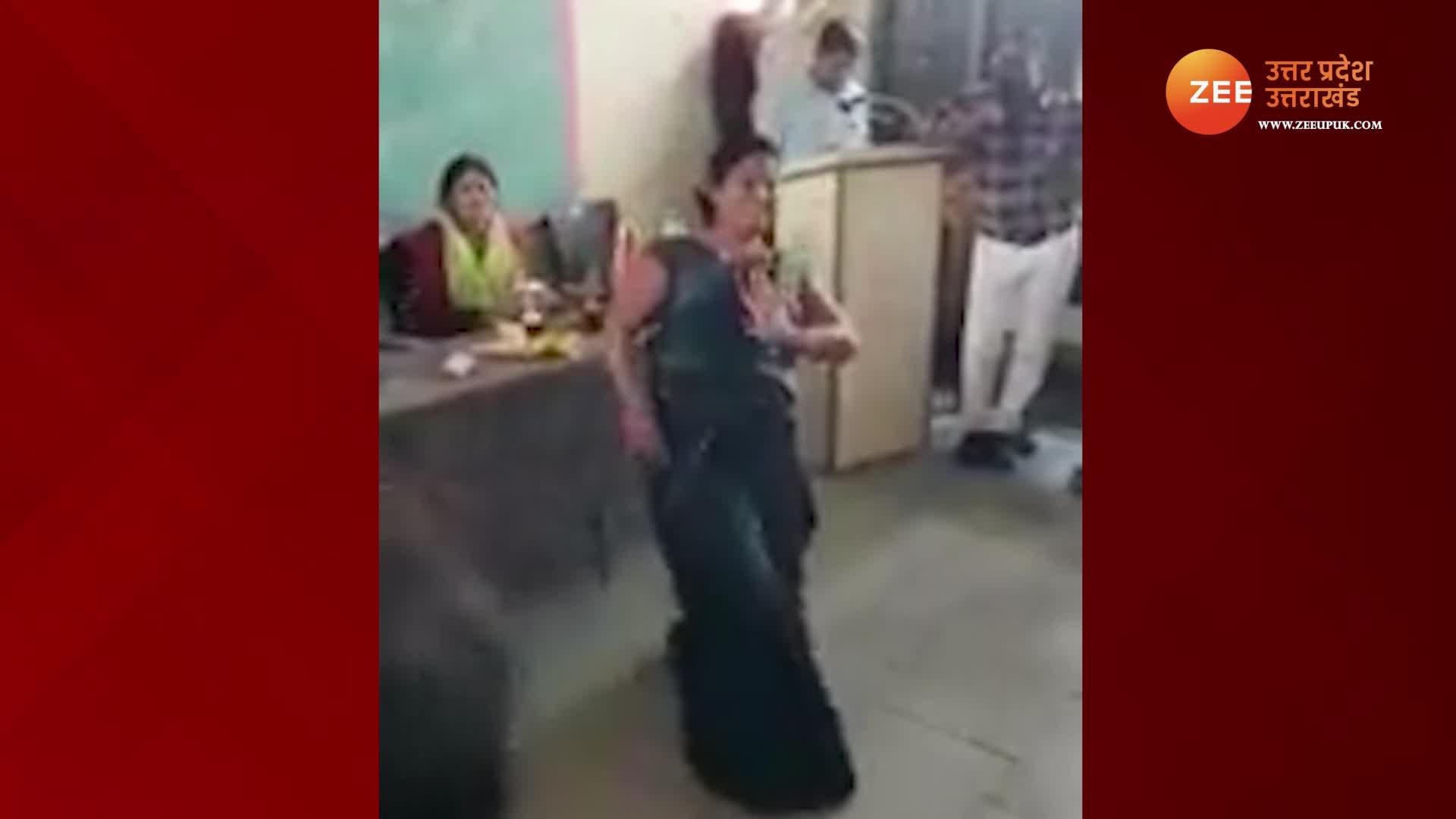 Primary School Principal Dance Video Viral In Shivpuri Madhya Pradesh स्कूल में प्रिंसिपल ने