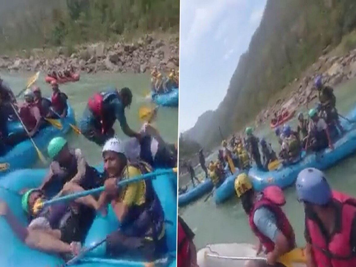 Fight Raftin Fight breaks out between rafters during River Rafting in Uttarakhand ...