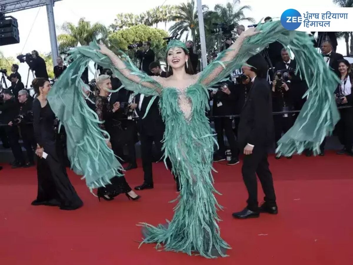 Cannes 2023: Urvashi Rautela का नया अवतार देख लोगों ने दिए नए नाम, कोई बोला 'जटायु' तो किसी ने कहा 'तोता परी' 